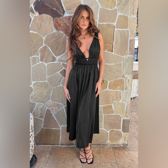 debut Dresses & Skirts - Debut Ophelia Satin Maxi Dress